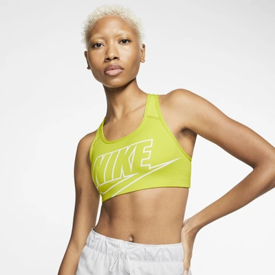 Nike Swoosh Women's Medium-support Non-padded Logo Sports Bra In