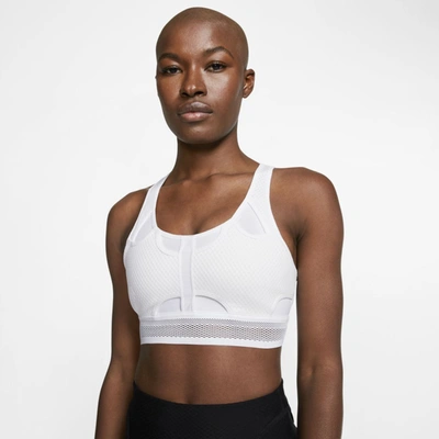 Nike Swoosh Ultrabreathe Women's Medium-support Non-padded Sports Bra In  White,black