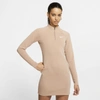 Nike Sportswear Womens Long-sleeve Dress In Brown