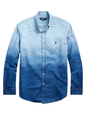 Polo Ralph Lauren Dip-dyed Ombre Classic Fit Shirt In Blue | ModeSens