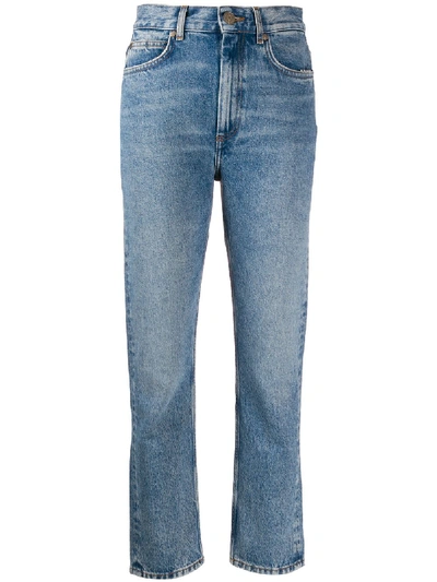 Sandro Jen High-rise Jeans In Blue Vintage