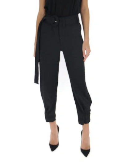Proenza Schouler Tapered Pleated Detail Trousers In Black