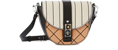 Proenza Schouler Small Ps11 Saddle Cross Body Bag. In Clay/black/butter Rum