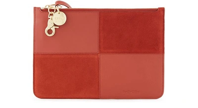 See By Chloé Emy Clutch Bag In Faded Red