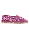 Coach Women's Cleo Signature Mesh & Leather Espadrilles In Lilac Berry