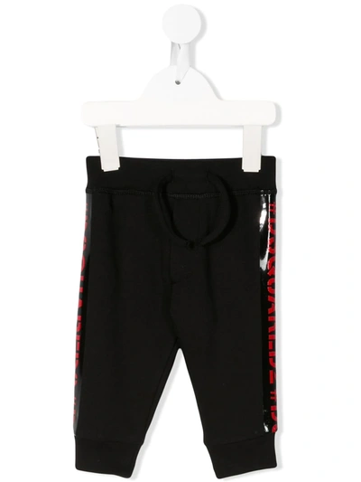 Dsquared2 Babies' Kids Sports Trousers With Side Band In Black