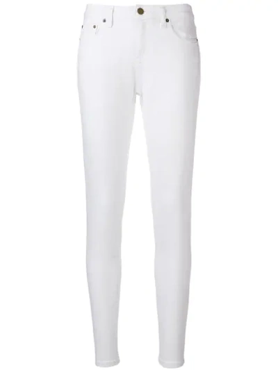 Michael Michael Kors High-rise Stretch Skinny Jeans In White
