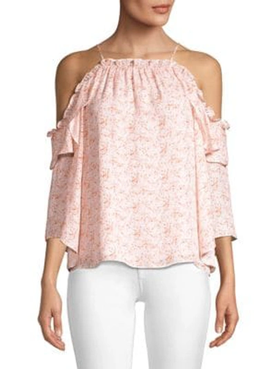 Parker Mildred Cold Shoulder Top In Mini Wild Floral