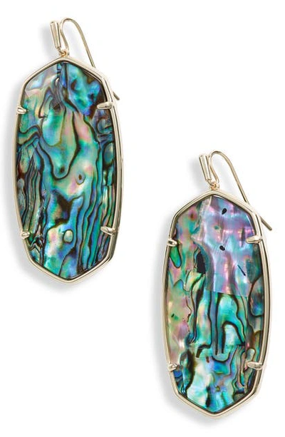 Kendra Scott Faceted Danielle Drop Earrings In Gold/ Abalone