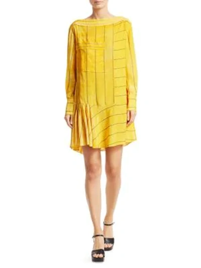 3.1 Phillip Lim / フィリップ リム Stripe Boatneck Dress In Pale Marigold