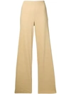 Theory Eco Crunch High-rise Wide-leg Pants In Beige Clay