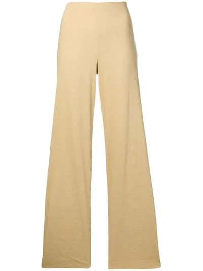 Theory Eco Crunch High-rise Wide-leg Pants In Beige Clay