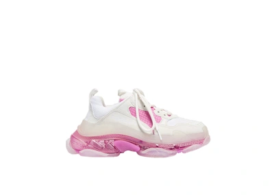 Pre-owned Balenciaga Triple S White Pink (women's) In Pink/white