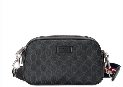 Pre-owned Gucci Shoulder Bag Gg Supreme Small Black/grey