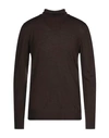 Grey Daniele Alessandrini Turtleneck In Dark Brown