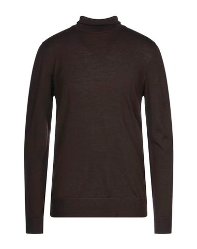 Grey Daniele Alessandrini Turtleneck In Dark Brown