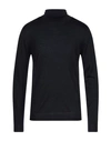 Grey Daniele Alessandrini Turtlenecks In Dark Blue