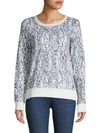 Marc New York Printed Cotton Sweater In Pink