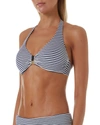 Melissa Odabash Provence Pique Halter Bikini Swim Top In Nautical Nav