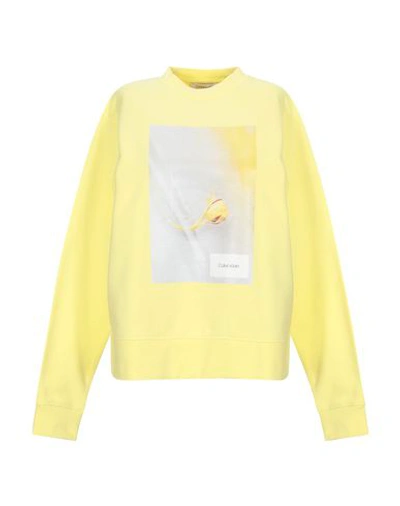 Calvin Klein Sweatshirt In Yellow