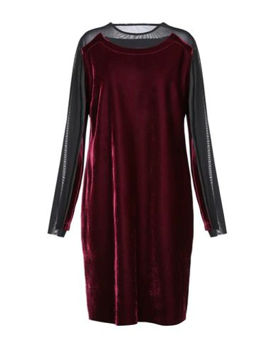 Tom Rebl Short Dresses In Maroon