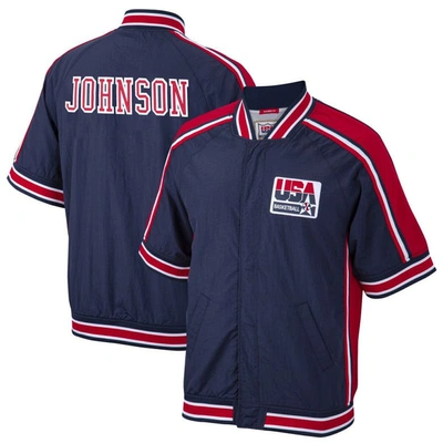 Mitchell & Ness Men's Michael Jordan Team Usa Authentic Warm Up Jacket In Navy,red