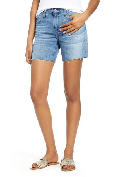 Ag Becke Cutoff Denim Shorts In Blue