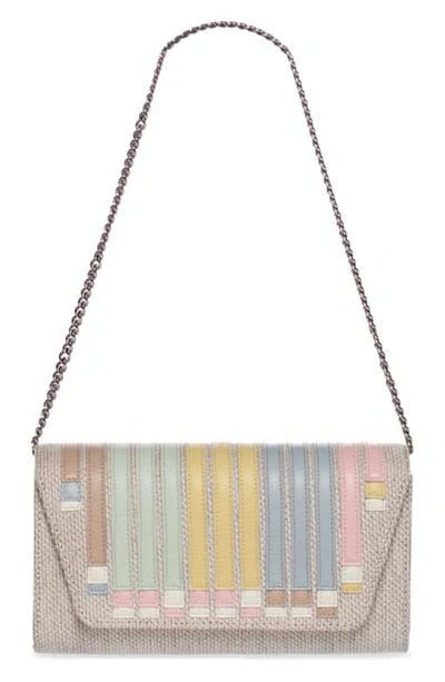 Akris Small Anouk Envelope Appliqué Canvas Clutch In Light Multicolor