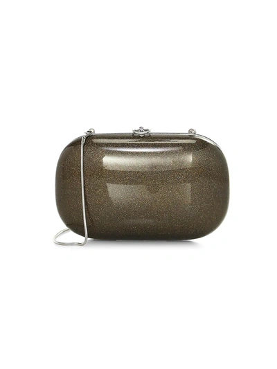 Jeffrey Levinson Elina Plus Metallic Fleck Clutch In Black