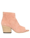 Fiorifrancesi Ankle Boots In Pastel Pink