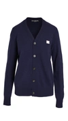 Acne Studios Keve Face Cardigan, Navy In Blue