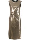 P.a.r.o.s.h Pille Dress In Gold