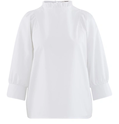 Atlantique Ascoli Blouse In Cotton In White