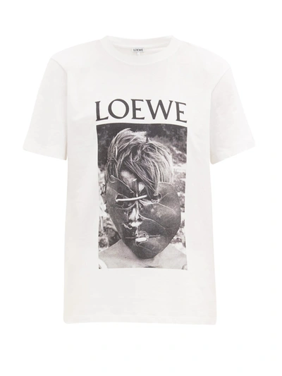 Loewe “lord Of The Flies”纯棉平纹针织t恤 In White