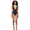 Eres Pigment Low-neck Broad Straps One-piece Swimsuit In Black