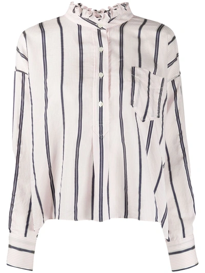 Isabel Marant Étoile Olena Shirt In Rose-pink Cotton In Beige