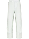 Craig Green Quilted-panel Shell Trousers In Blue