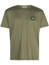 Stone Island Logo-patch Garment-dyed Cotton T-shirt In V0058 Olive