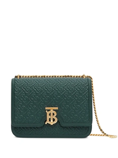 Burberry Medium Quilted Monogram Tb Bag In Green