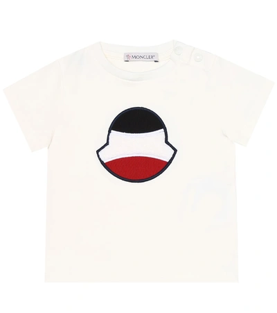 Moncler Baby Stretch-cotton T-shirt In White