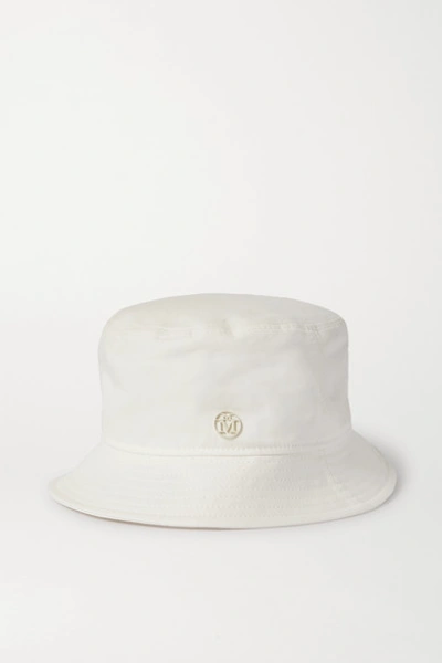 Maison Michel Jason Cotton-twill Bucket Hat In White
