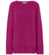 The Row Sibel Wool And Cashmere Sweater In Purple