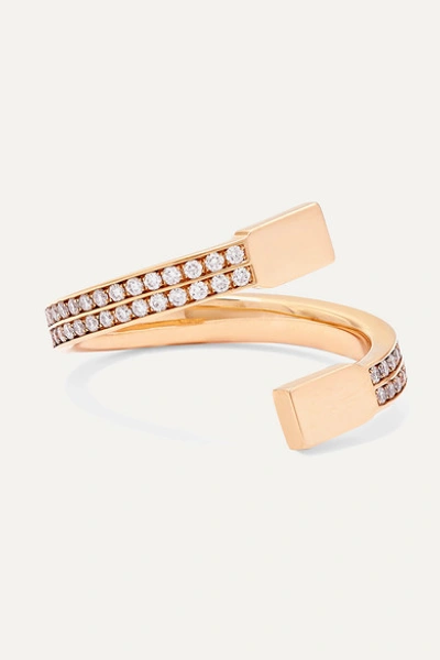 Repossi Serti Sur Vide 18-karat Rose Gold Diamond Ring