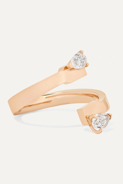 Repossi Serti Sur Vide 18-karat Rose Gold Diamond Ring