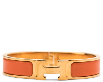 Pre-owned Hermes  Bracelet Narrow Clic Clac H Enamel Pm