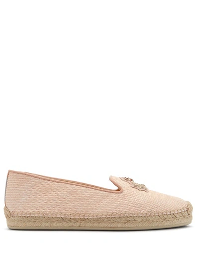 Christian Louboutin Nanou Orlato Donna Logo Patch Flat Espadrilles In Antoinette