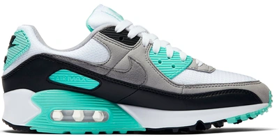Pre-owned Nike Air Max 90 Recraft Turquoise (women's) In White/particle Grey-black-turquoise