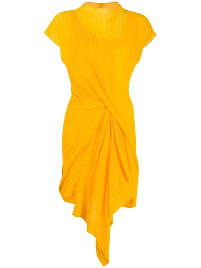 Nina Ricci Women's Draped Cotton & Silk Dress In Mango
