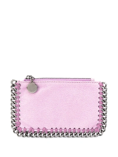 Stella Mccartney Falabella Zipped Cardholder In Purple