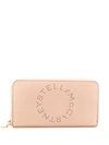 Stella Mccartney Wallet In Rose-pink Faux Leather In Cipria